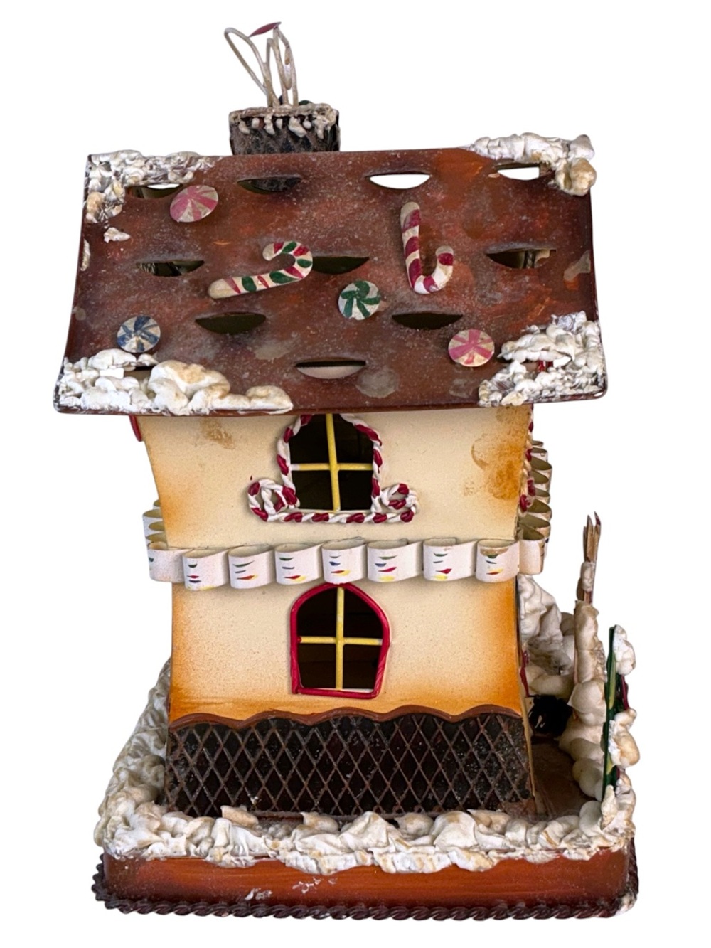 Vintage Large Gingerbread Candle Holder Metal Home Interiors 11” - Picture 10 of 16